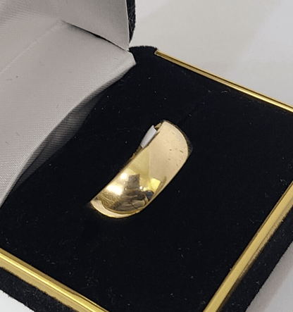 Real 10k Yellow Gold Ring Band Wedding Engagement Size 10 Men Ring - GoldenlinQ