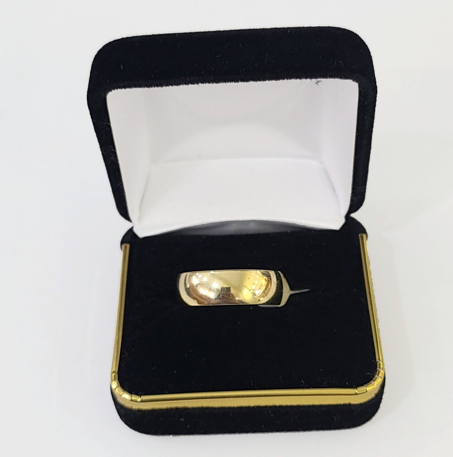 Real 10k Yellow Gold Ring Band Wedding Engagement Size 10 Men Ring - GoldenlinQ