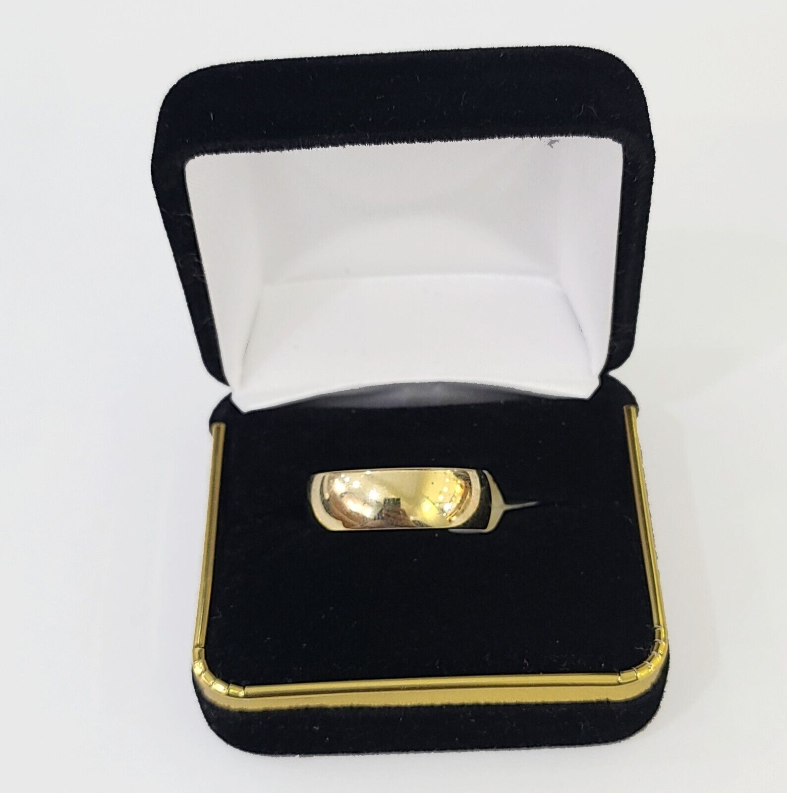 Real 10k Yellow Gold Ring Band Wedding Engagement Size 10 Men Ring - GoldenlinQ