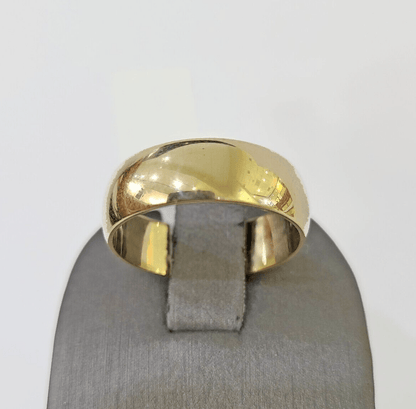 Real 10k Yellow Gold Ring Band Wedding Engagement Size 10 Men Ring - GoldenlinQ