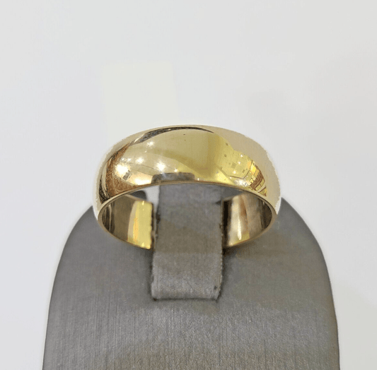 Real 10k Yellow Gold Ring Band Wedding Engagement Size 10 Men Ring - GoldenlinQ