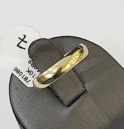 Real 10k Yellow Gold Ring Band Wedding Engagement Size 7 Women Ring - GoldenlinQ