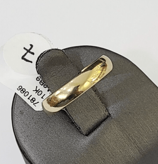 Real 10k Yellow Gold Ring Band Wedding Engagement Size 7 Women Ring - GoldenlinQ