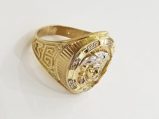 Real 10K Yellow Gold Ring Head Pinky Casual size 10 sizable - Reva Jeweler