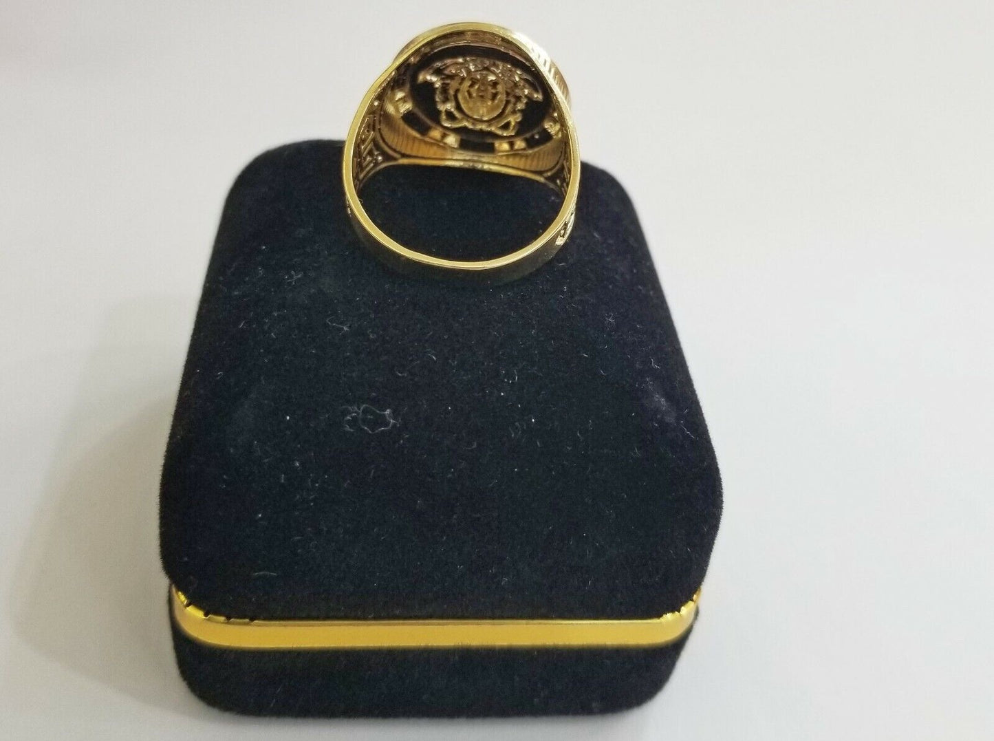 Real 10K Yellow Gold Ring Head Pinky Casual size 9 Mens Ring - Reva Jeweler