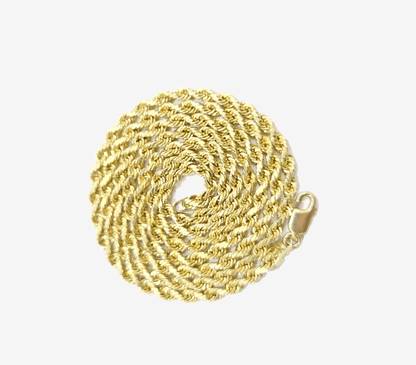 Real 10k Yellow Gold Rope Chain 22'' Necklace Praying Hand Cross Charm Pendant - GoldenlinQ