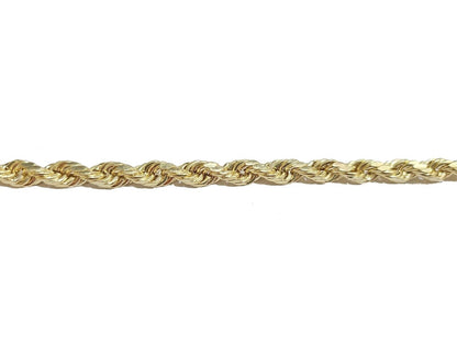 Real 10K Yellow Gold Rope Chain 5mm Necklace 18 - 30'' Inches Lobster Lock 10kt - GoldenlinQ
