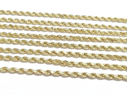 Real 10K Yellow Gold Rope Chain 6mm Necklace 20 - 30'' Inches Lobster Lock 10kt - GoldenlinQ