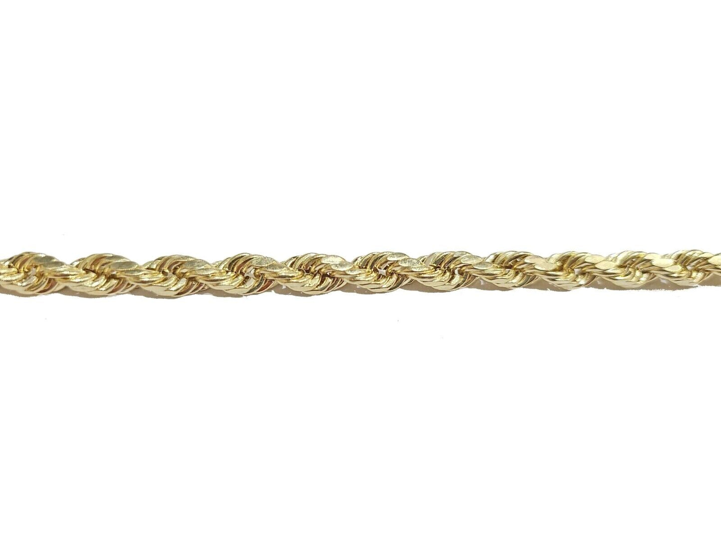 Real 10K Yellow Gold Rope Chain 6mm Necklace 20 - 30'' Inches Lobster Lock 10kt - GoldenlinQ