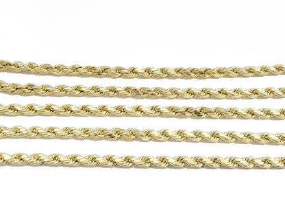 Real 10K Yellow Gold Rope Chain 8mm Necklace 18 - 30'' Inches Lobster Lock 10kt - GoldenlinQ