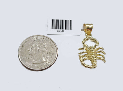 Real 10k Yellow Gold Scorpio Charm Pendant 10kt for Chain - GoldenlinQ