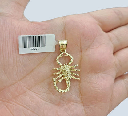 Real 10k Yellow Gold Scorpio Charm Pendant 10kt for Chain - GoldenlinQ