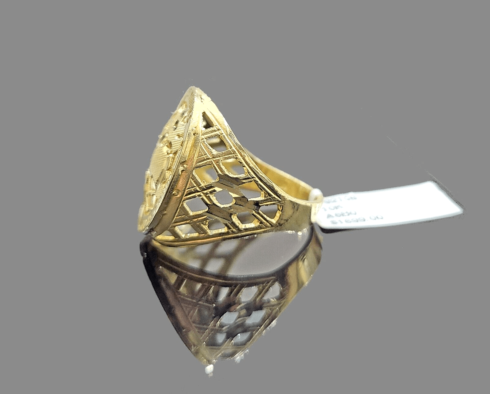 Real 10k Yellow Gold The World Is Yours Globe Ring Band size 11 10kt gold - Reva Jeweler