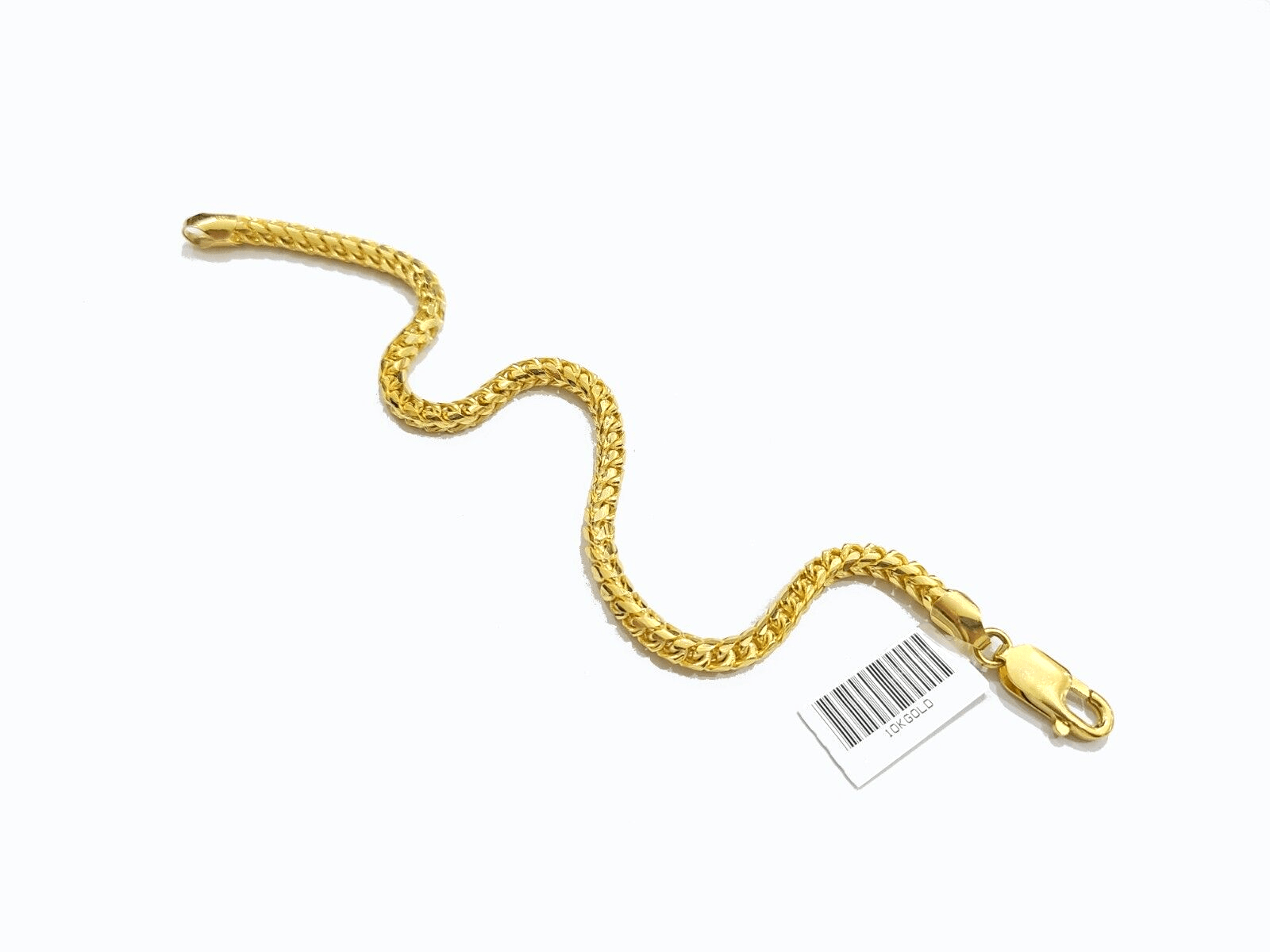 Real 10kt Solid Yellow Gold Franco Bracelet Unisex 8'' Inches 4mm - Reva Jeweler