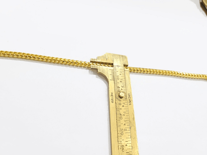 Real 10kt Solid Yellow Gold Franco Bracelet Unisex 8'' Inches 4mm - Reva Jeweler