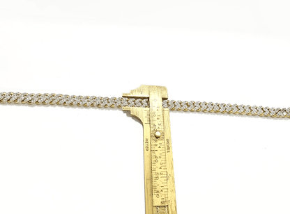 Real 10kt Solid Yellow Gold Miami Cuban Diamond Bracelet Unisex 9'' Inches 7mm - GoldenlinQ
