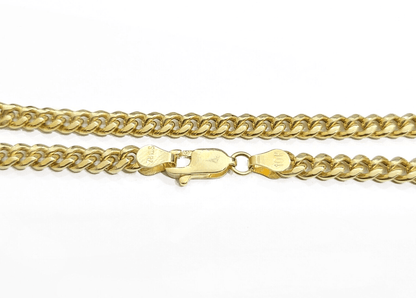 Real 10kt Yellow Gold Miami Cuban Bracelet 10k Unisex 8 Inches 4mm Lobster Lock - GoldenlinQ