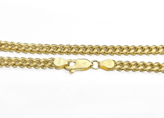 Real 10kt Yellow Gold Miami Cuban Bracelet 10k Unisex 8 Inches 4mm Lobster Lock - GoldenlinQ