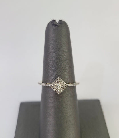 Real 14k Diamond Ladies Ring Yellow Gold Women Casual Genuine Wedding - GoldenlinQ