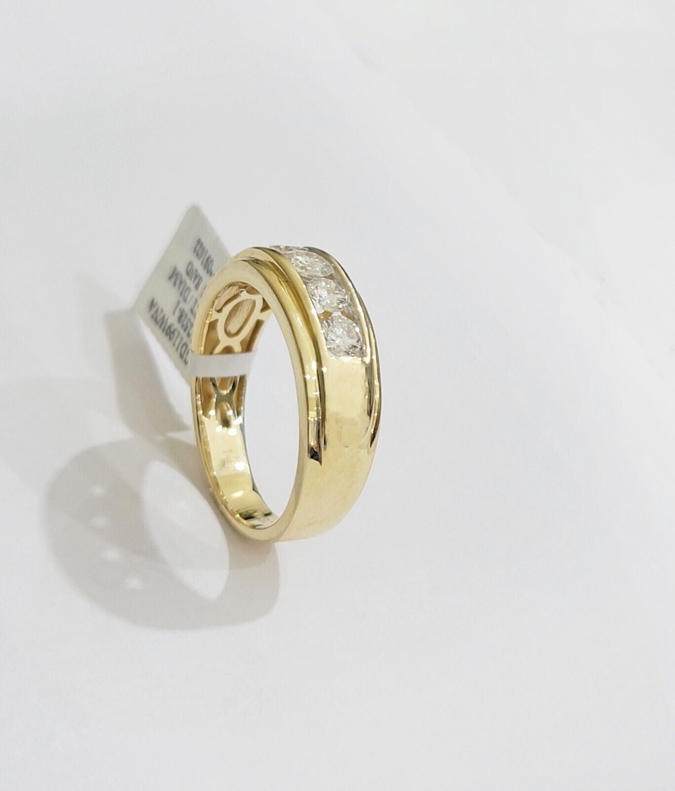 Real 14k Gold 1CT Natural Diamonds Band Mens Wedding Engagement Anniversary Ring - Reva Jeweler