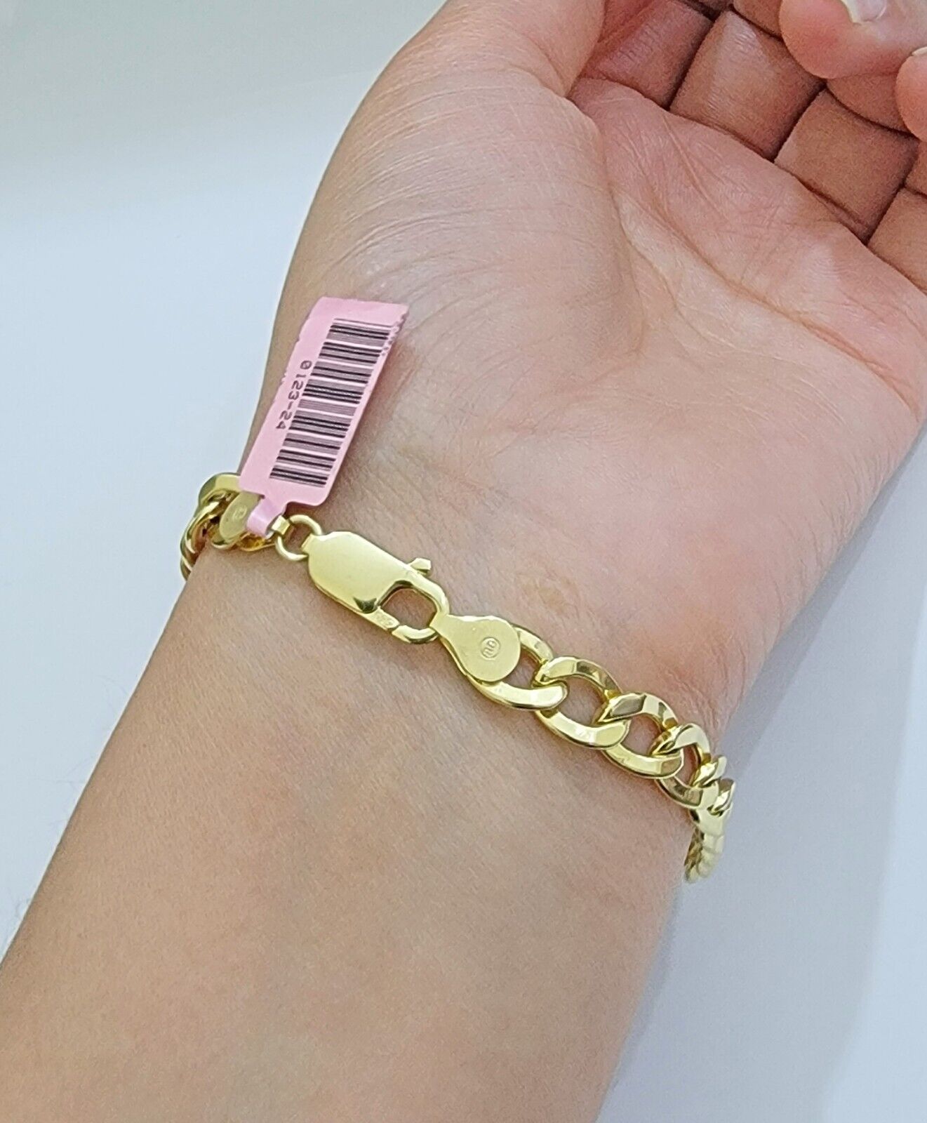 Real 14k Gold Bracelet Cuban Curb Link 8 Inch 8mm Men's Genuine 14kt Yellow Gold - Reva Jeweler