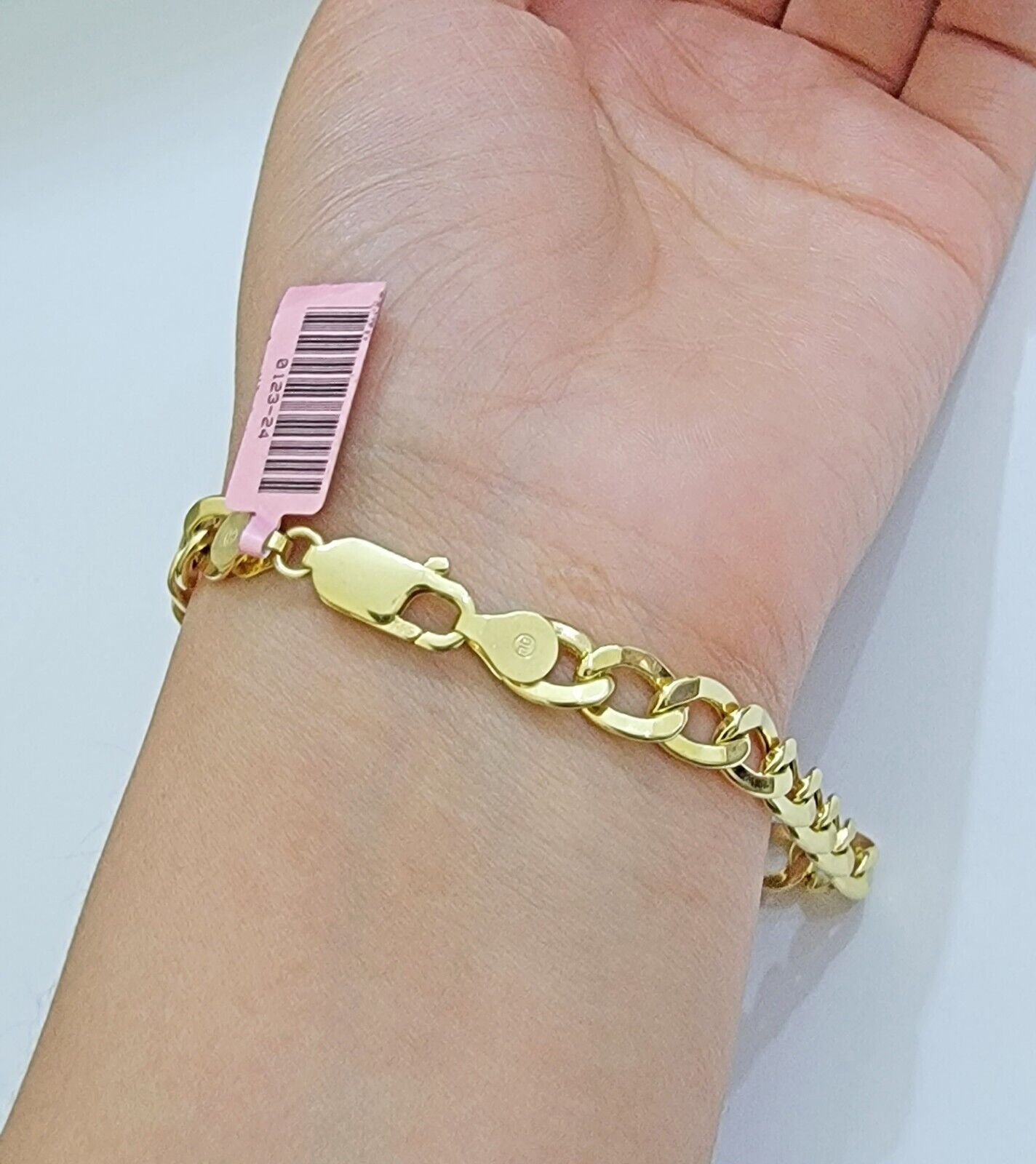 Real 14k Gold Bracelet Cuban Curb Link 8 Inch 8mm Men's Genuine 14kt Yellow Gold - Reva Jeweler
