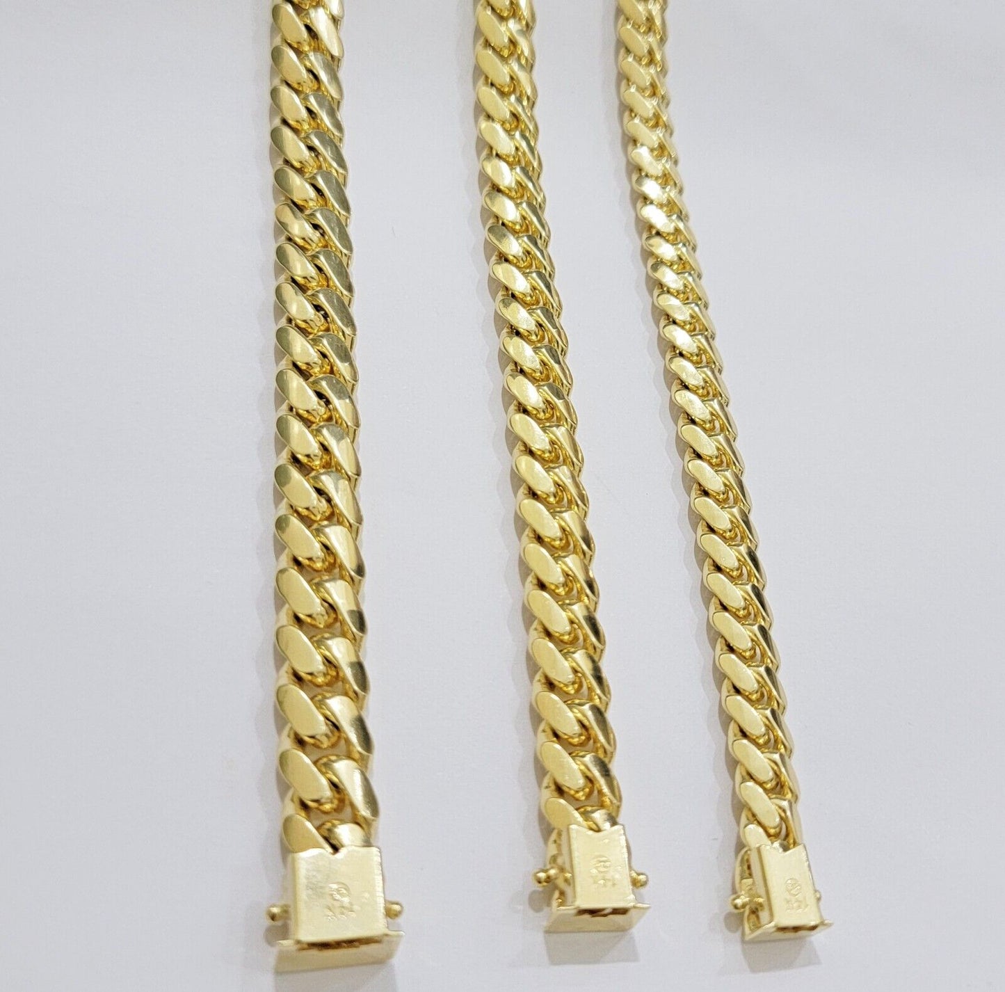 Real 14k Gold Bracelet Solid Miami Cuban Link 8mm 9mm 10mm 7.5" 8" 8.5 8.9" Inch - Reva Jeweler