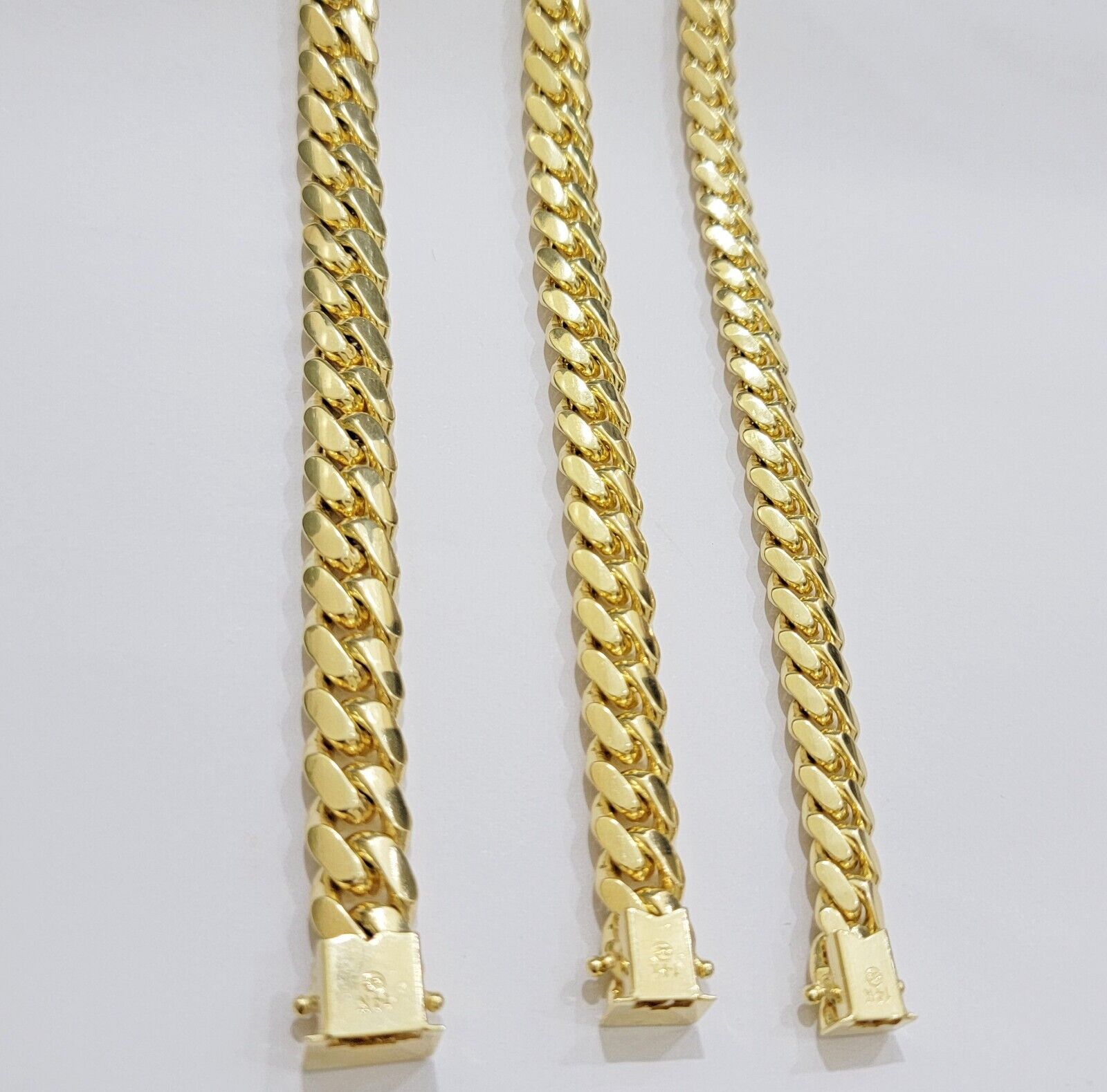 Real 14k Gold Bracelet Solid Miami Cuban Link 8mm 9mm 10mm 7.5" 8" 8.5 8.9" Inch - Reva Jeweler