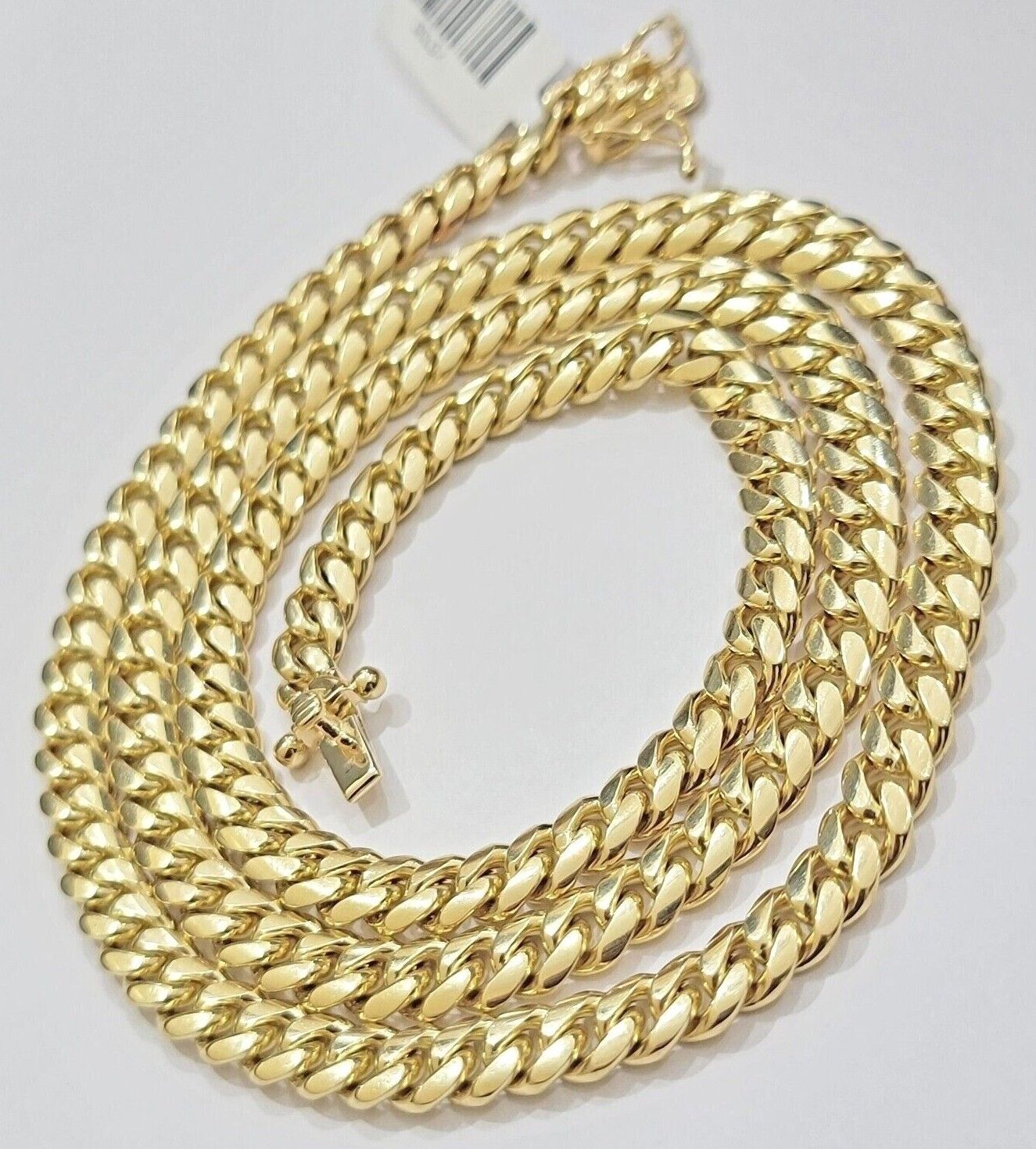 Real 14k Gold Chain 6mm Miami Cuban Link 20" 22" 24" 26" 28 Inch Necklace SOLID - Reva Jeweler