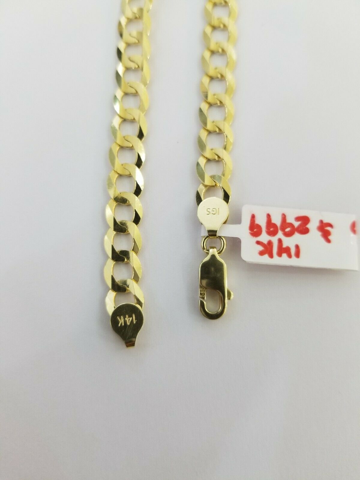 REAL 14k Gold Cuban link Bracelet 7" 7.5mm SOLID 14kt Yellow Gold Strong, LADIES - Reva Jeweler