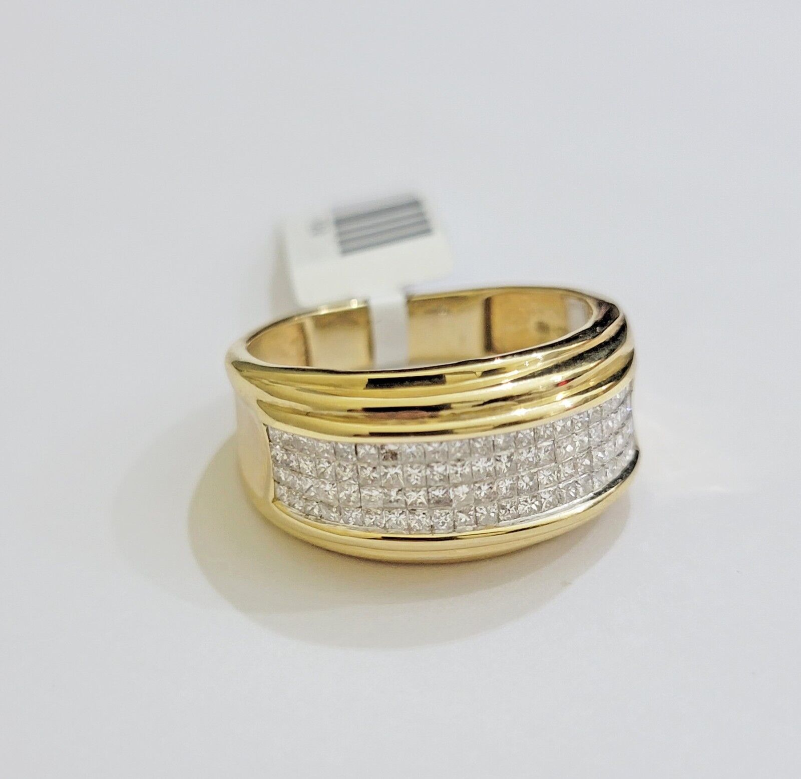 Real 14k gold Diamond Mens Ring Band Engagement Wedding Band 1 CT Natural Diam - Reva Jeweler