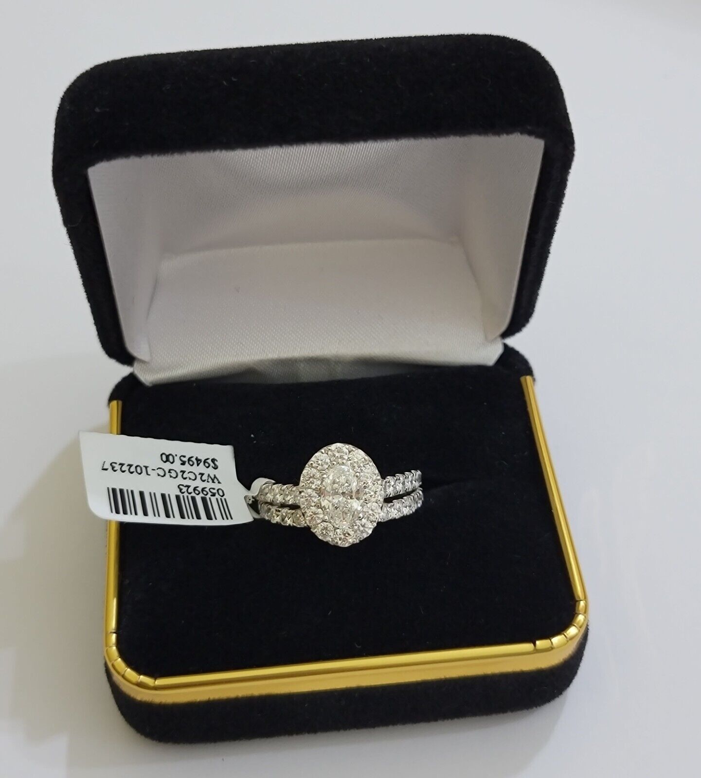 Real 14k Gold Diamond Wedding Engagement Ring Band SET Ladies 2 CT Diamonds Oval - Reva Jeweler