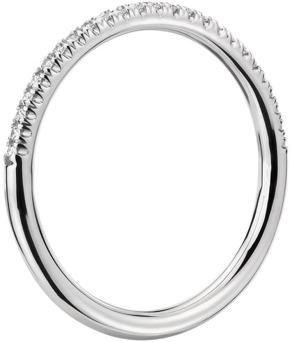 Real 14k Gold Ladies Diamond Ring 0.50CT Size 7 White Petite Micropavé Band 14kt - GoldenlinQ