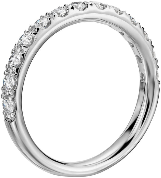 Real 14k Gold Ladies Diamond Ring 2CT Size 7 White Riviera Pavé Wedding Band - GoldenlinQ