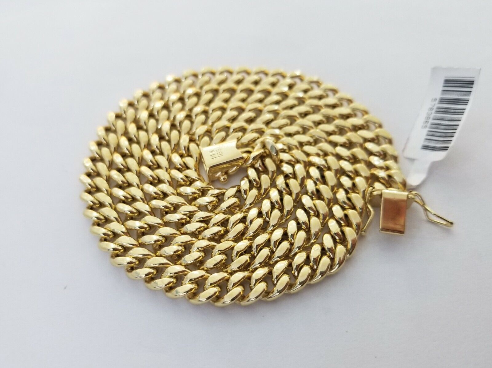 Real 14k Gold Miami Cuban Link Necklace Chain 6mm 20" box Lock