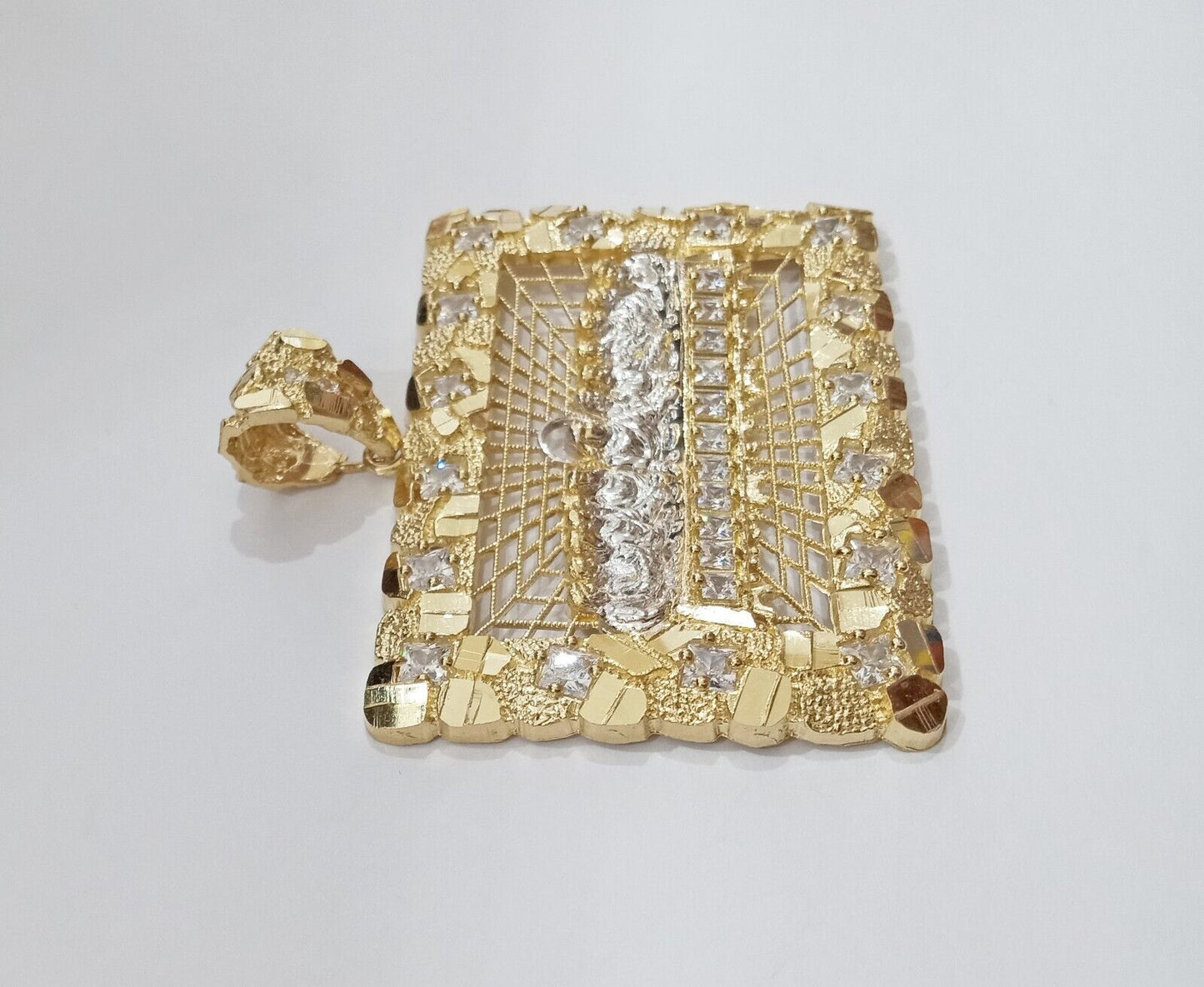Real 14k Gold Nugget Last Supper Charm 2.6 inch 14kt Yellow Gold - GoldenlinQ