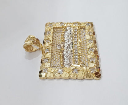 Real 14k Gold Nugget Last Supper Charm 2.6 inch 14kt Yellow Gold - GoldenlinQ