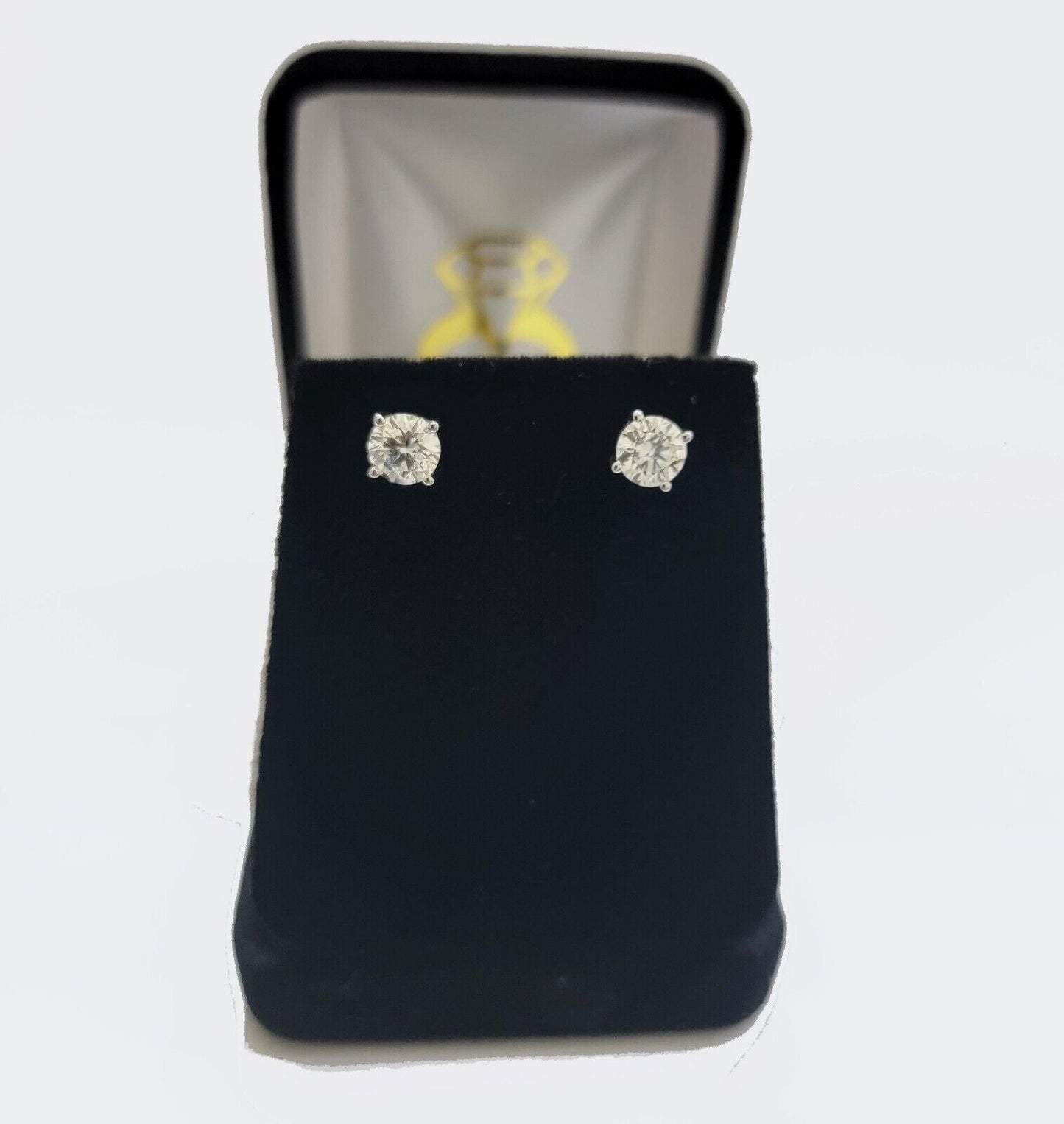 REAL 14k gold VS 1CT diamond Lab Created earring CHRISTMAS SALE With CERTIFICATE - Reva Jeweler