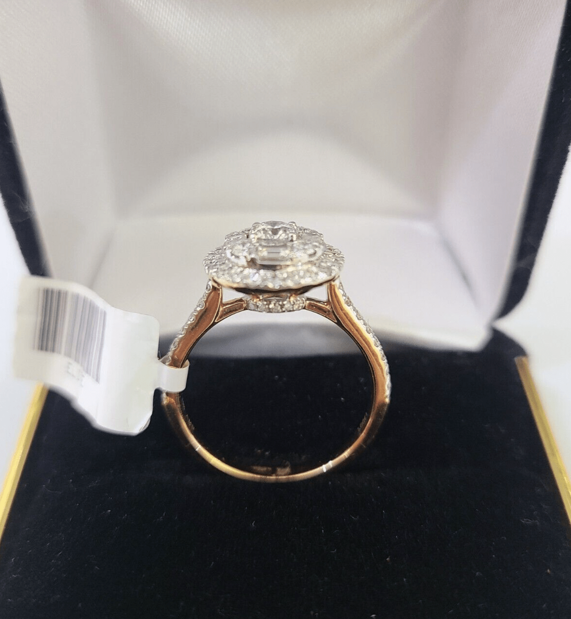 REAL 14k Rose Gold Diamond Ladies Ring Circular Shaped Women Engagement Wedding - Reva Jeweler