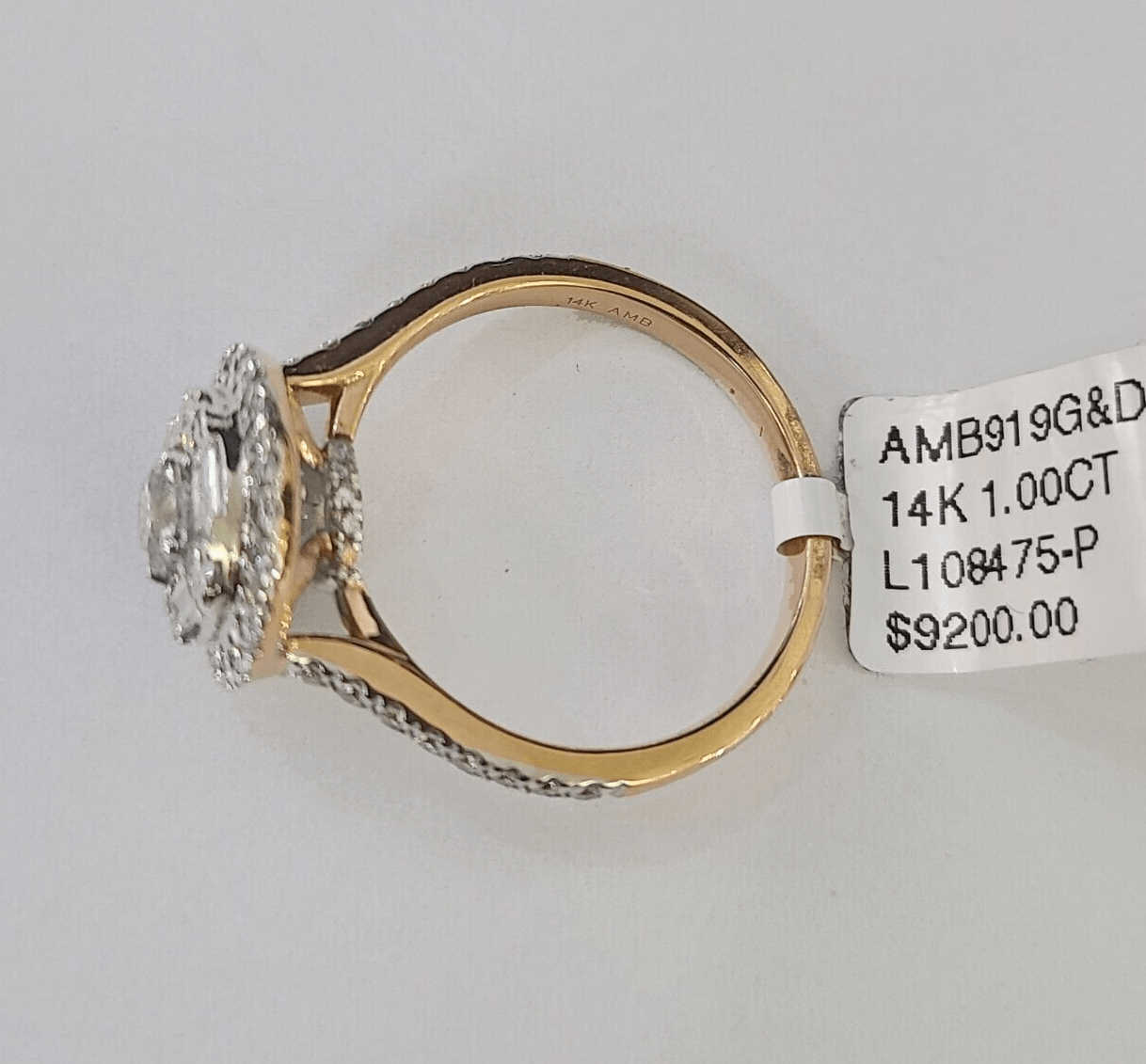 REAL 14k Rose Gold Diamond Ladies Ring Circular Shaped Women Engagement Wedding - Reva Jeweler
