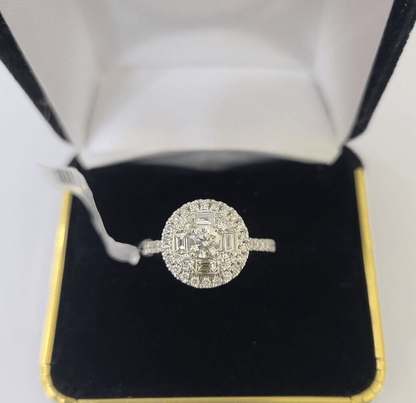 REAL 14k Rose Gold Diamond Ladies Ring Circular Shaped Women Engagement Wedding - Reva Jeweler