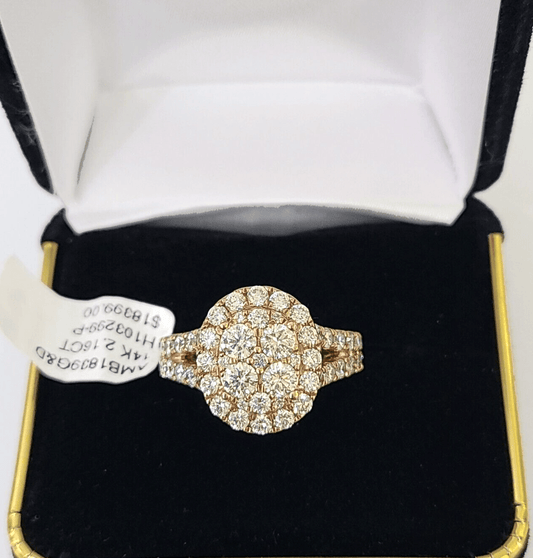 REAL 14k Rose Gold Diamond Ladies Ring Oval Shape Women Engagement Wedding - Reva Jeweler