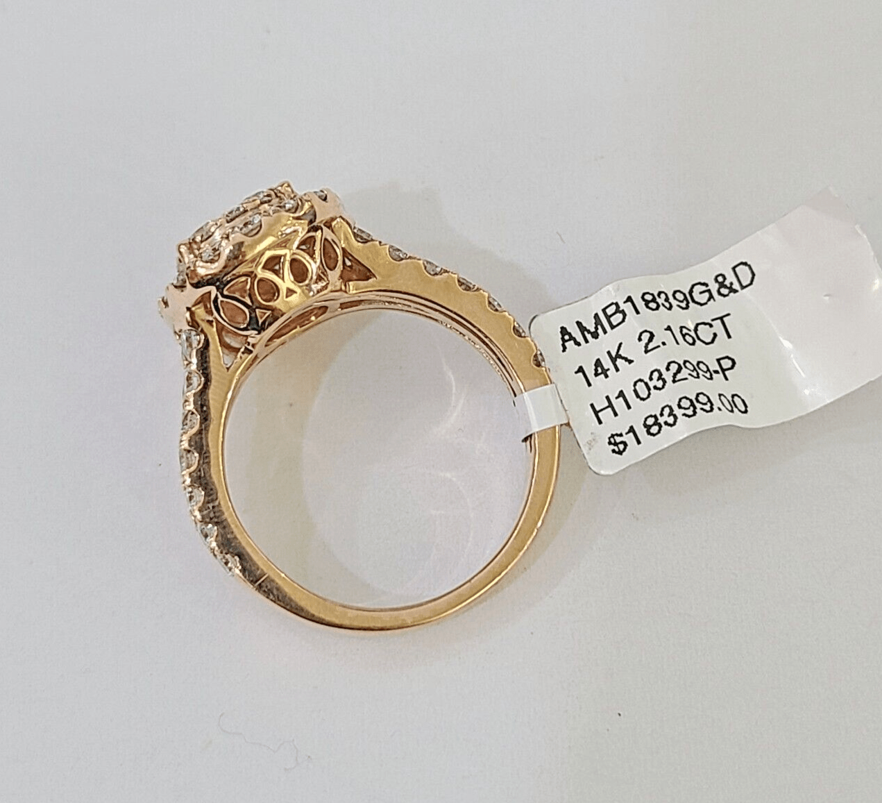 REAL 14k Rose Gold Diamond Ladies Ring Oval Shape Women Engagement Wedding - Reva Jeweler