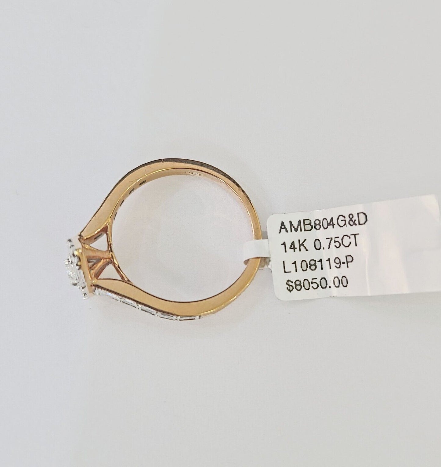 REAL 14k Rose Gold Diamond Ladies Ring Pear Shaped Women Engagement Wedding - Reva Jeweler