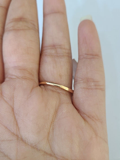 REAL 14k Rose Gold Diamond Ladies Ring Rectangle Shape Women Engagement Wedding - Reva Jeweler