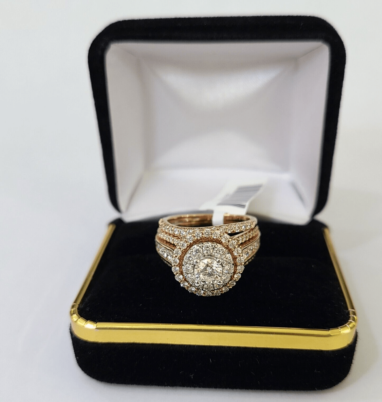 REAL 14k Rose Gold Diamond Ladies Ring Round Shape Women Engagement Wedding - Reva Jeweler
