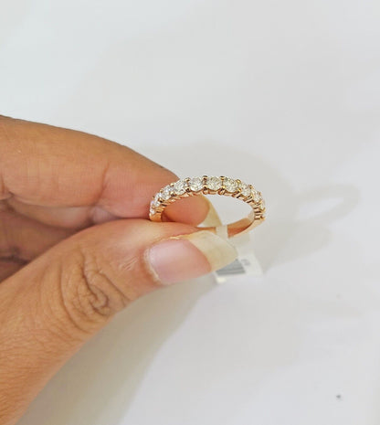 REAL 14k Rose Gold Diamond Ladies Ring Women Engagement Wedding - Reva Jeweler