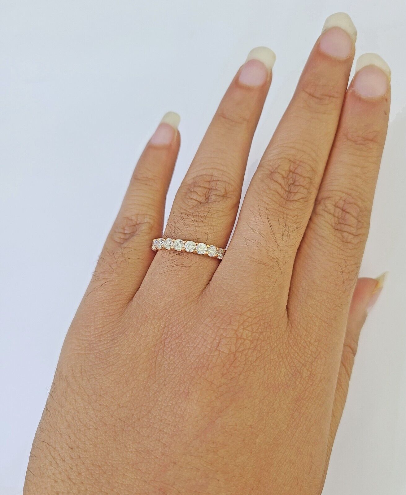 REAL 14k Rose Gold Diamond Ladies Ring Women Engagement Wedding - Reva Jeweler
