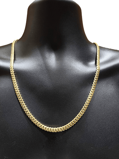 Real 14k Solid Yellow Gold Necklace Miami Cuban Chain 6mm 24" inch Unisex Chain - Reva Jeweler