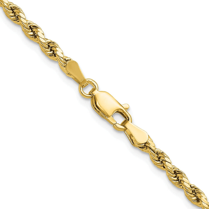 Real 14k Solid Yellow Gold Necklace Rope Chain 6mm 24" inch 14kt Chain Unisex - GoldenlinQ